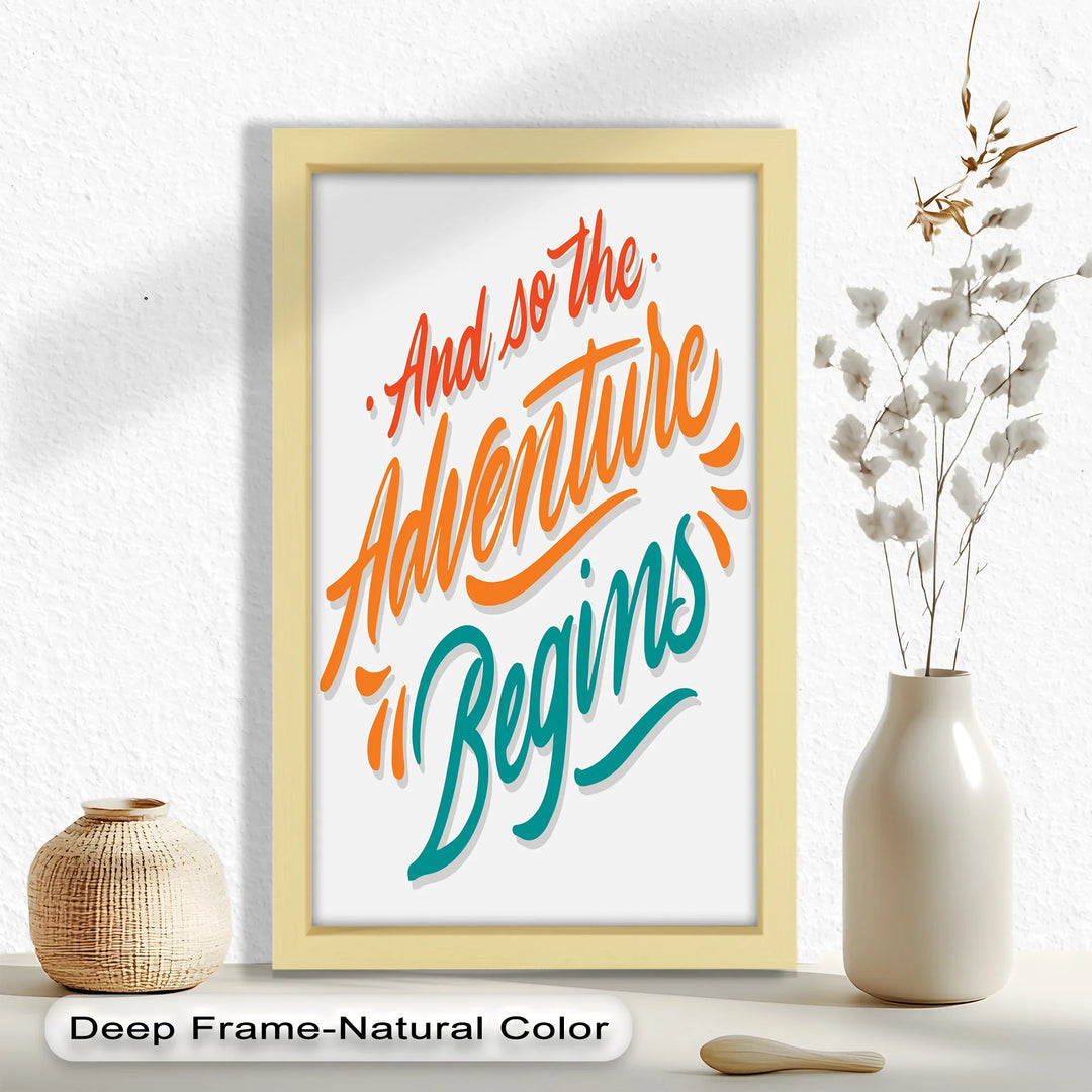 And So the Adventure Begins – Colorful Motivational Oil Painting - MyPhotoStation