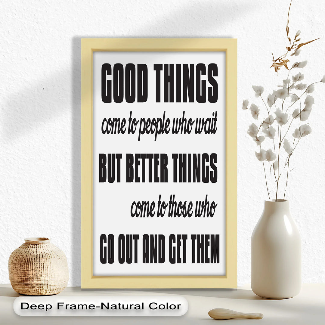 Encouragement Oil Painting – Modern Quote for Productive Living
