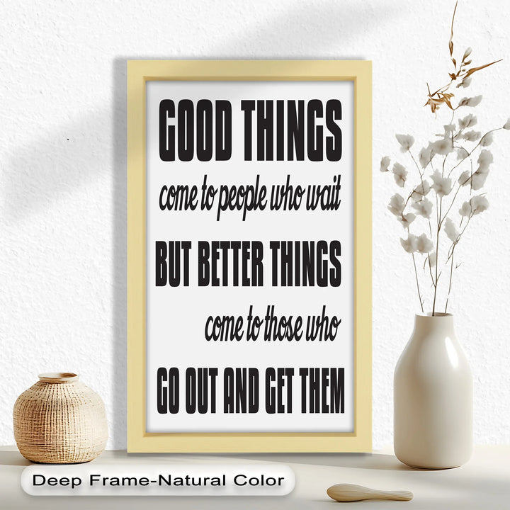 Encouragement Oil Painting – Modern Quote for Productive Living

