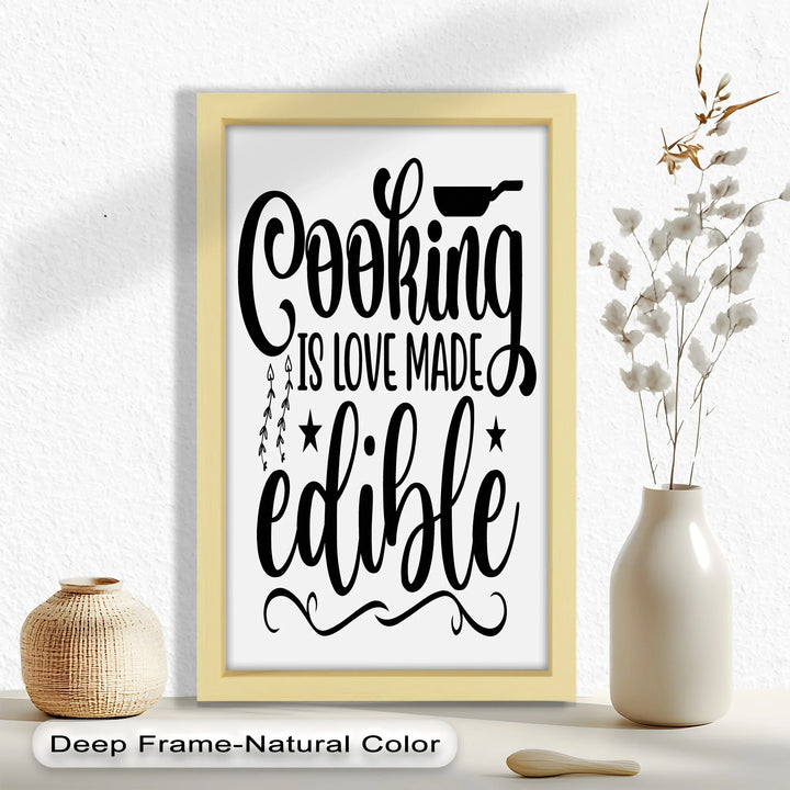 Cooking Is Love Made Edible – Framed Oil Painting - MyPhotoStation