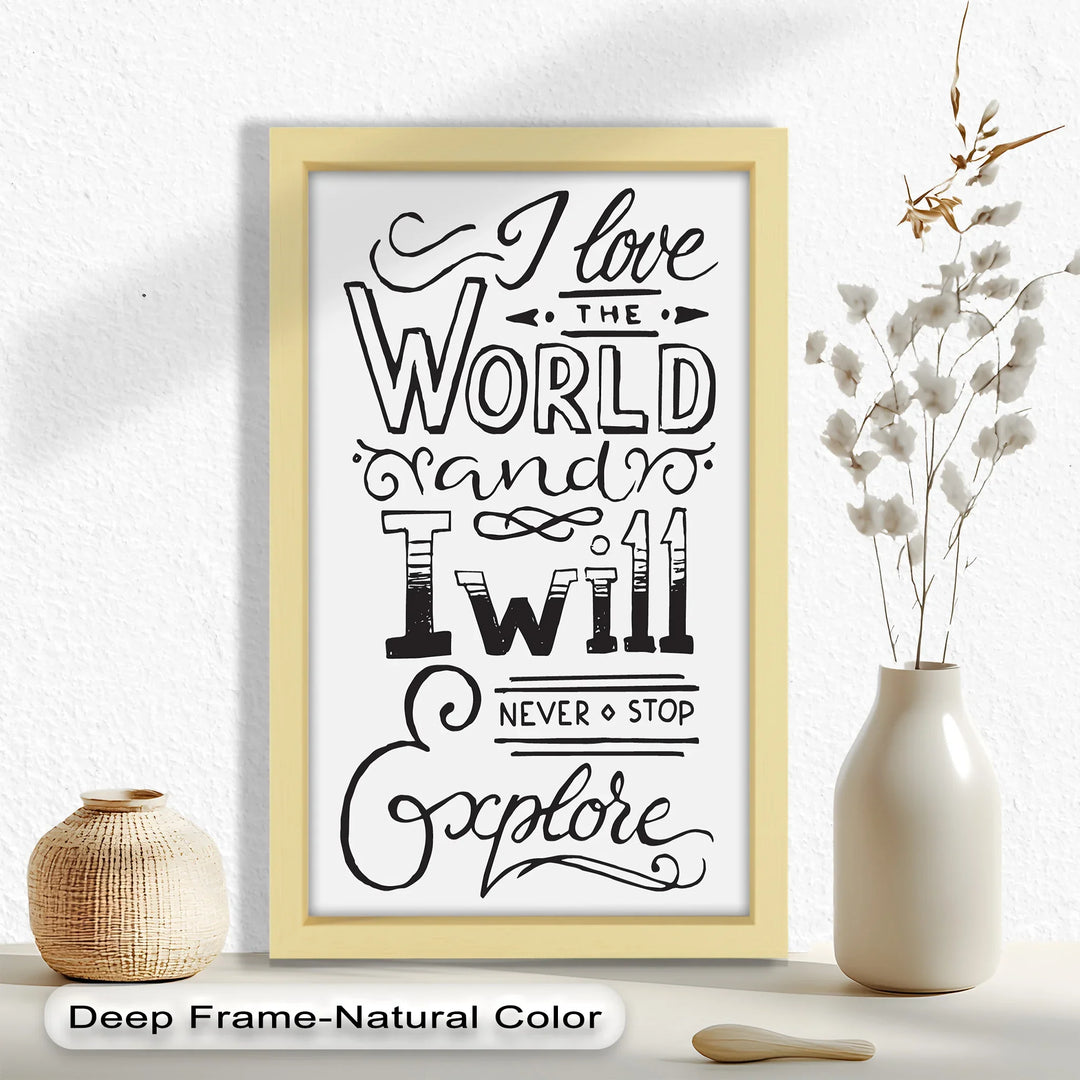 Adventure Typography Art – I Will Never Stop Explore Oil Painting - MyPhotoStation