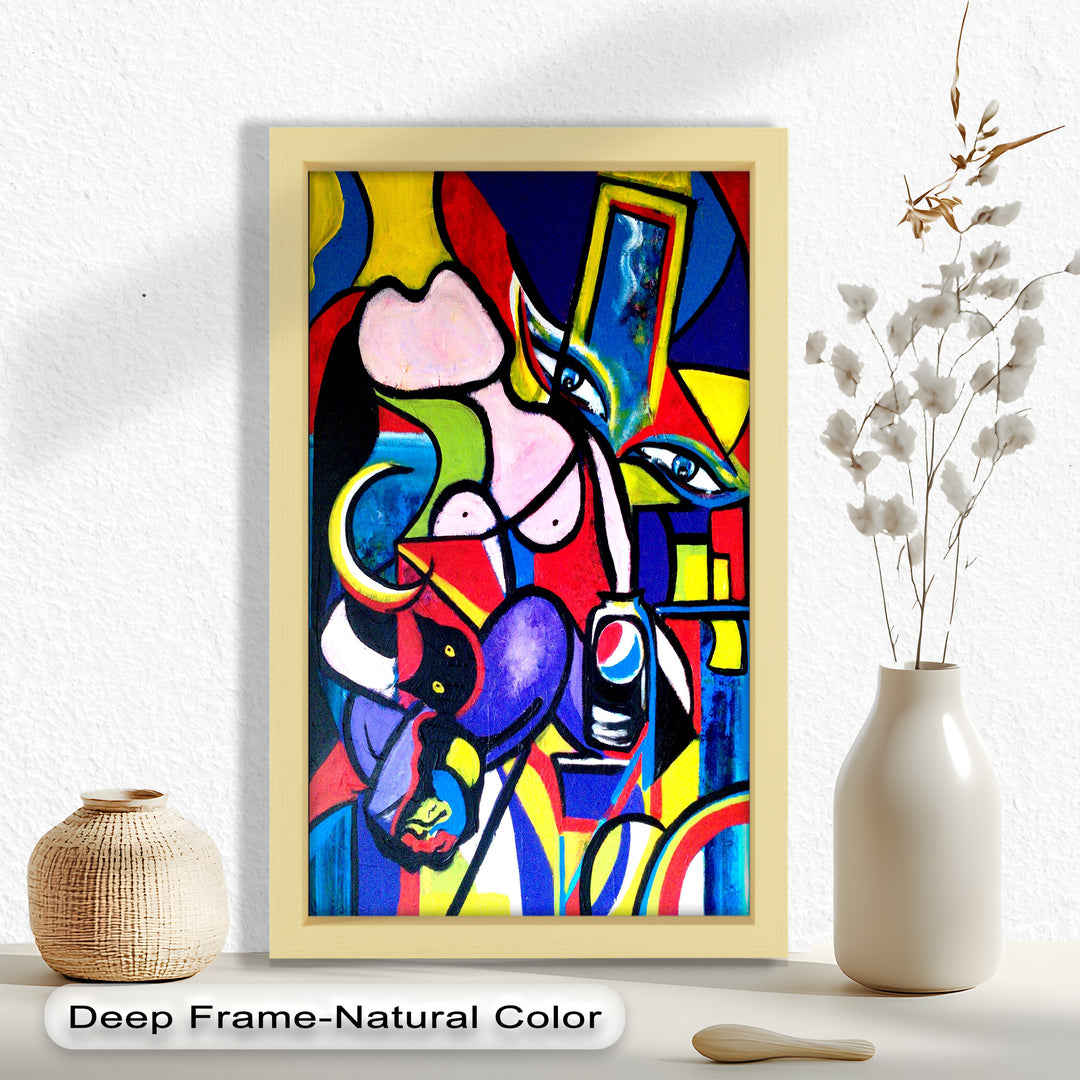 Bold Pepsi Pop Art Wall Art – Abstract Oil Painting