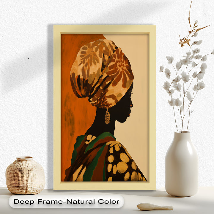 With a perfect balance of color and form, this painting adds cultural depth and artistic warmth to any space.

