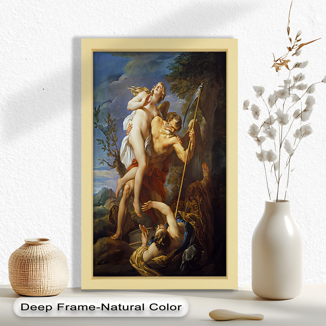 The Seizure of Beauty by Time – Mythological Renaissance Nude Oil Painting