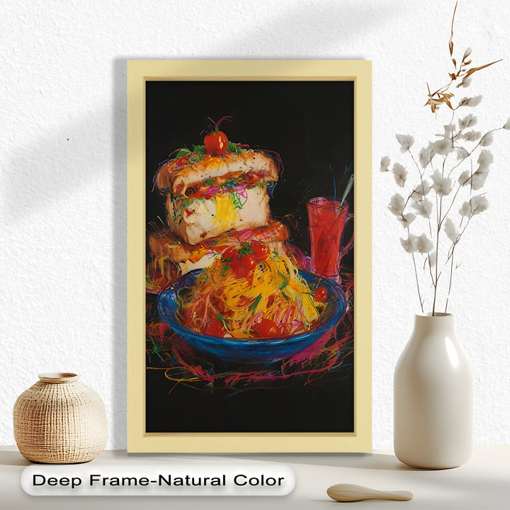 Gourmet-Sandwich und Pasta-Explosion - Food Painting