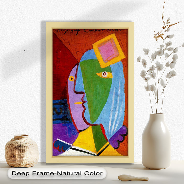 Vibrant Duality – Picasso-Inspired Abstract Oil Painting