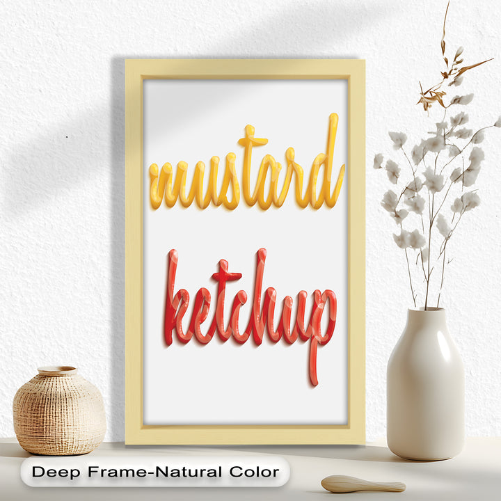Mustard & Ketchup – Typography Oil Painting