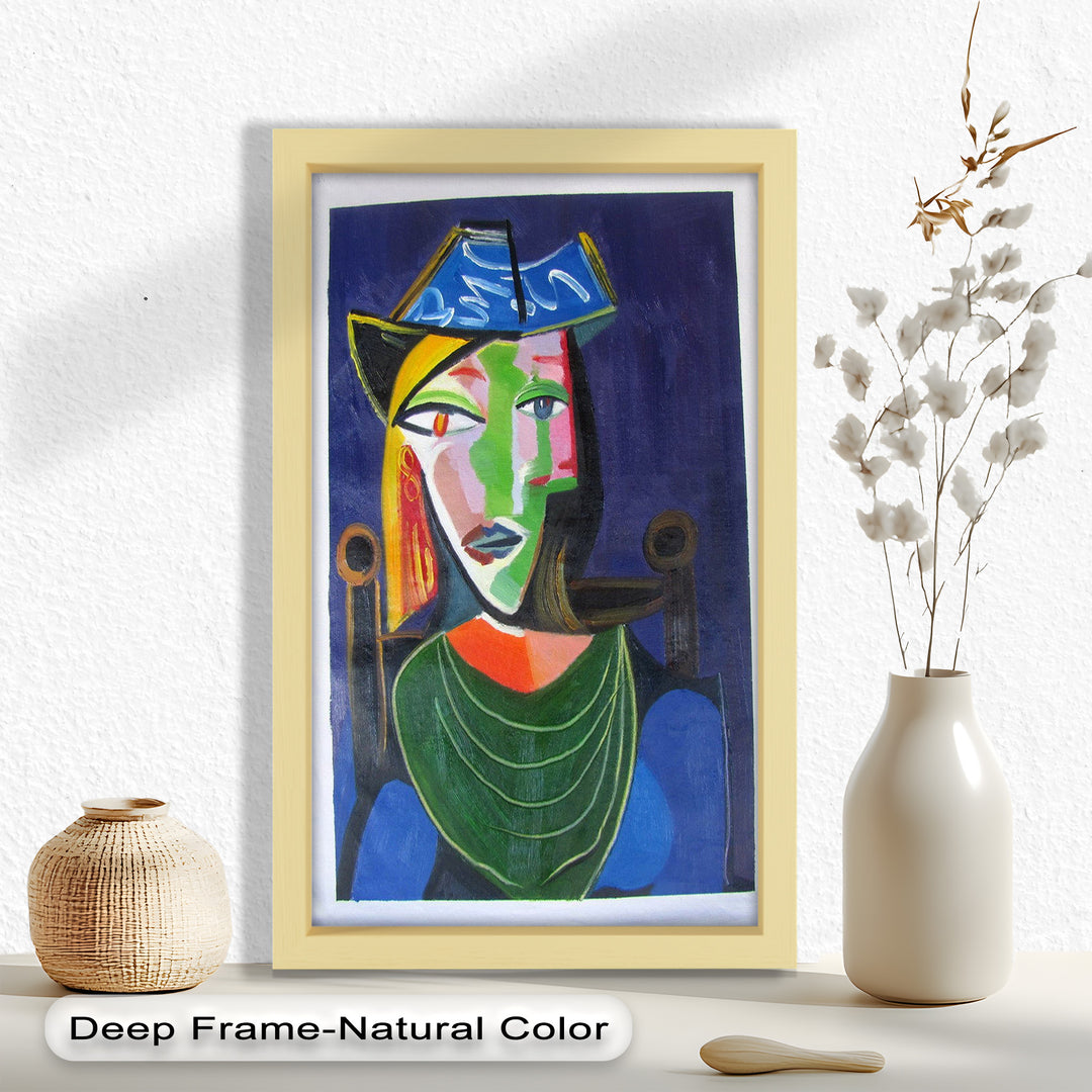 Woman in a Blue Hat – Picasso Oil Painting