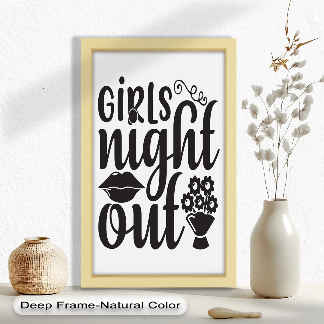 Girls Night Out – Typography Oil Painting - MyPhotoStation