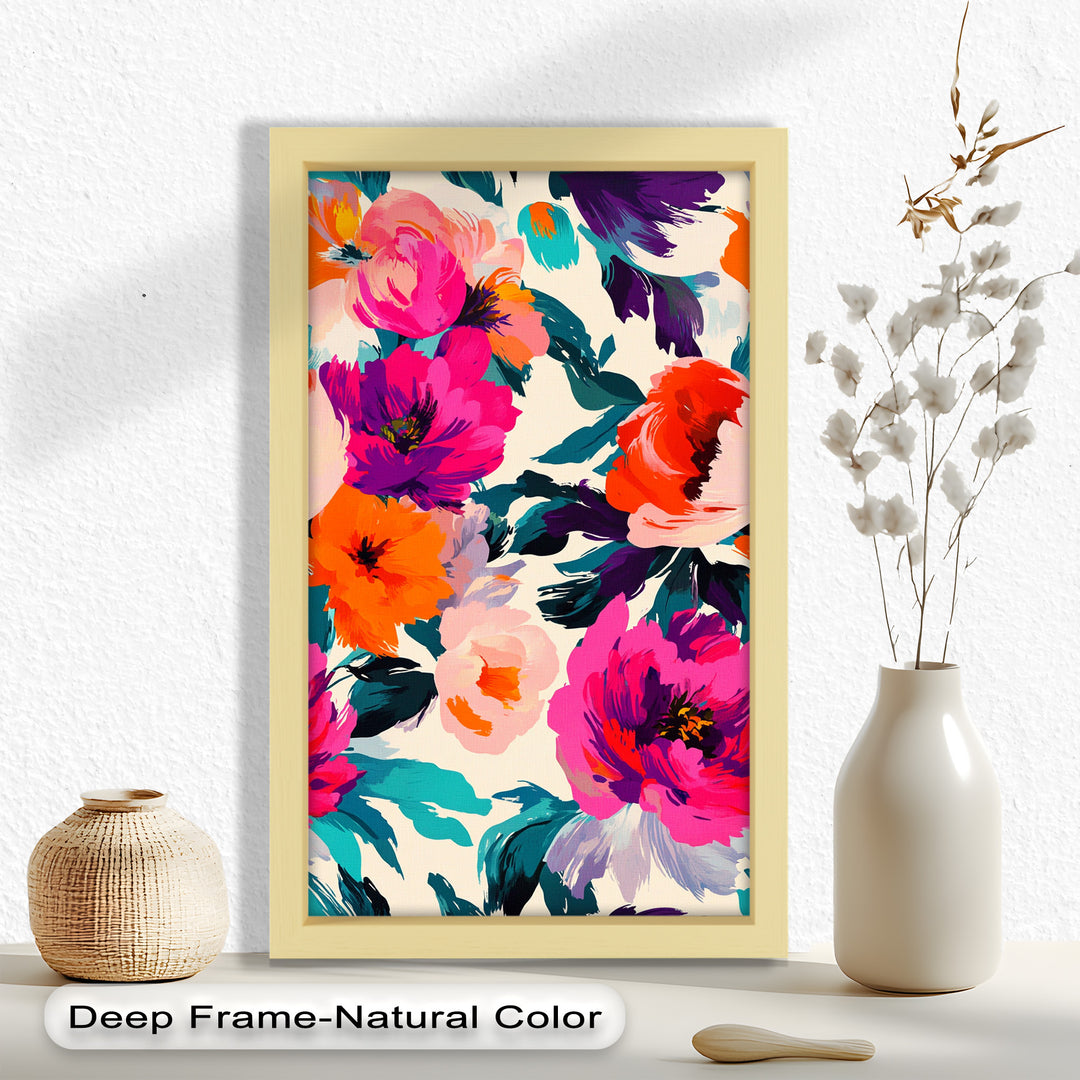 Bold Boho Bloom – Fauvist Floral Explosion Oil Painting