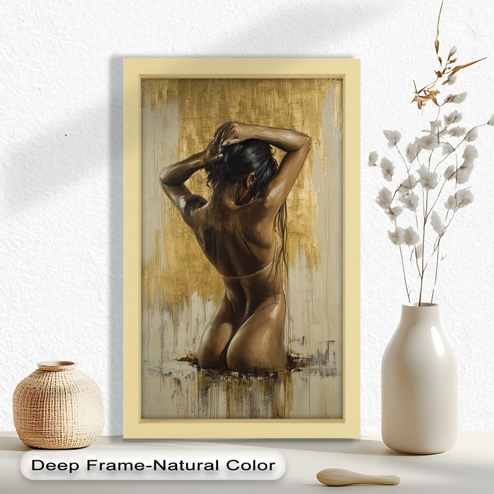 Golden Silence – Contemporary Figurative Nude Oil Painting