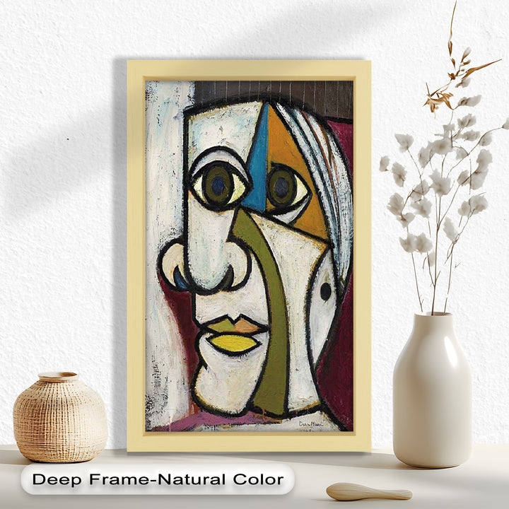 Bold Gaze – Geometric Abstract Portrait Picasso Oil Painting