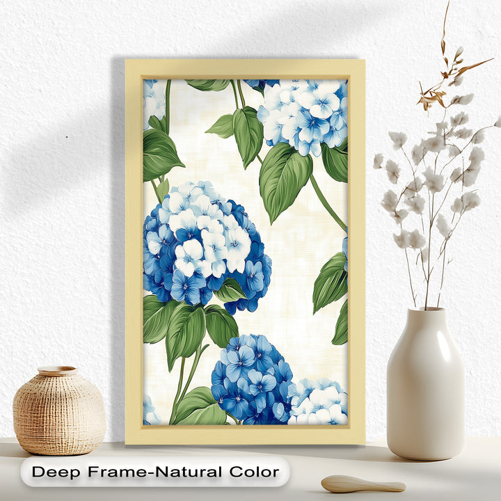 Blue and White Blooming - Flower Oil Painting