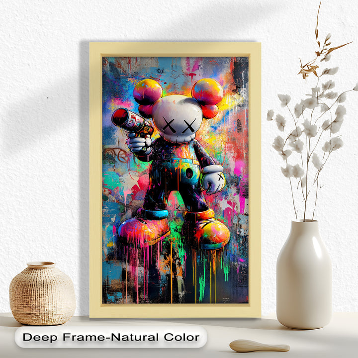 KAWS Street Blaster – Graffiti Pop Oil Painting