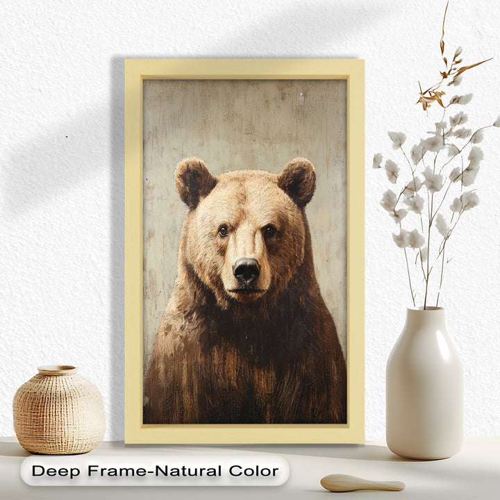 Brown Bear Portrait - Animal Oil Painting
