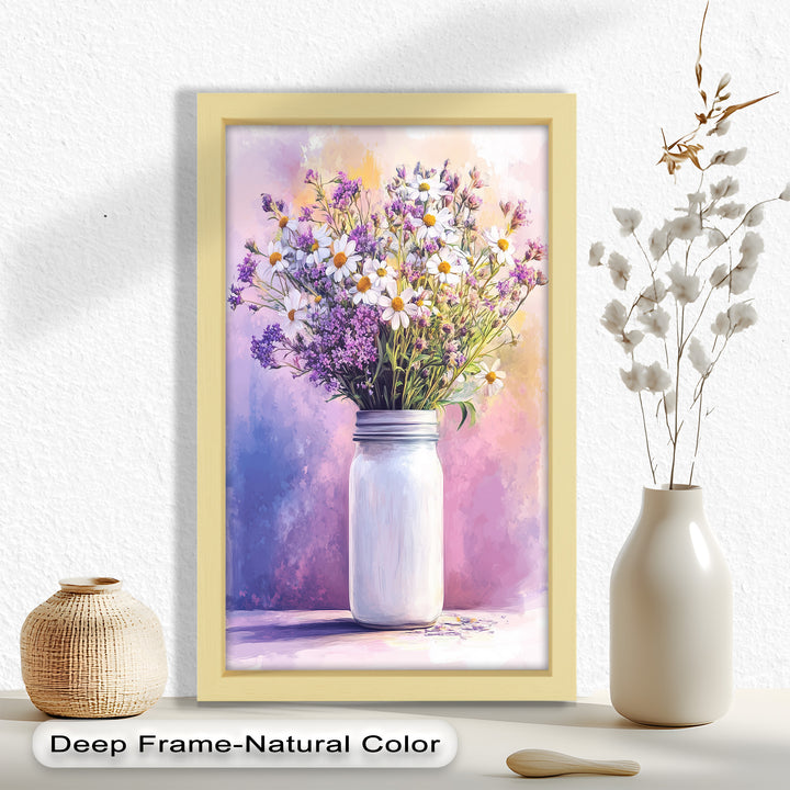 Wildflower Harmony – Sanftes Pastellblumen-Ölgemälde