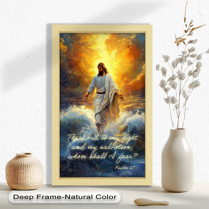 Psalm 27:1 – The Lord is My Light Bible Verse Oil Painting