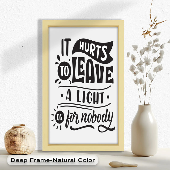 Leave a Light On – Typography Oil Painting - MyPhotoStation