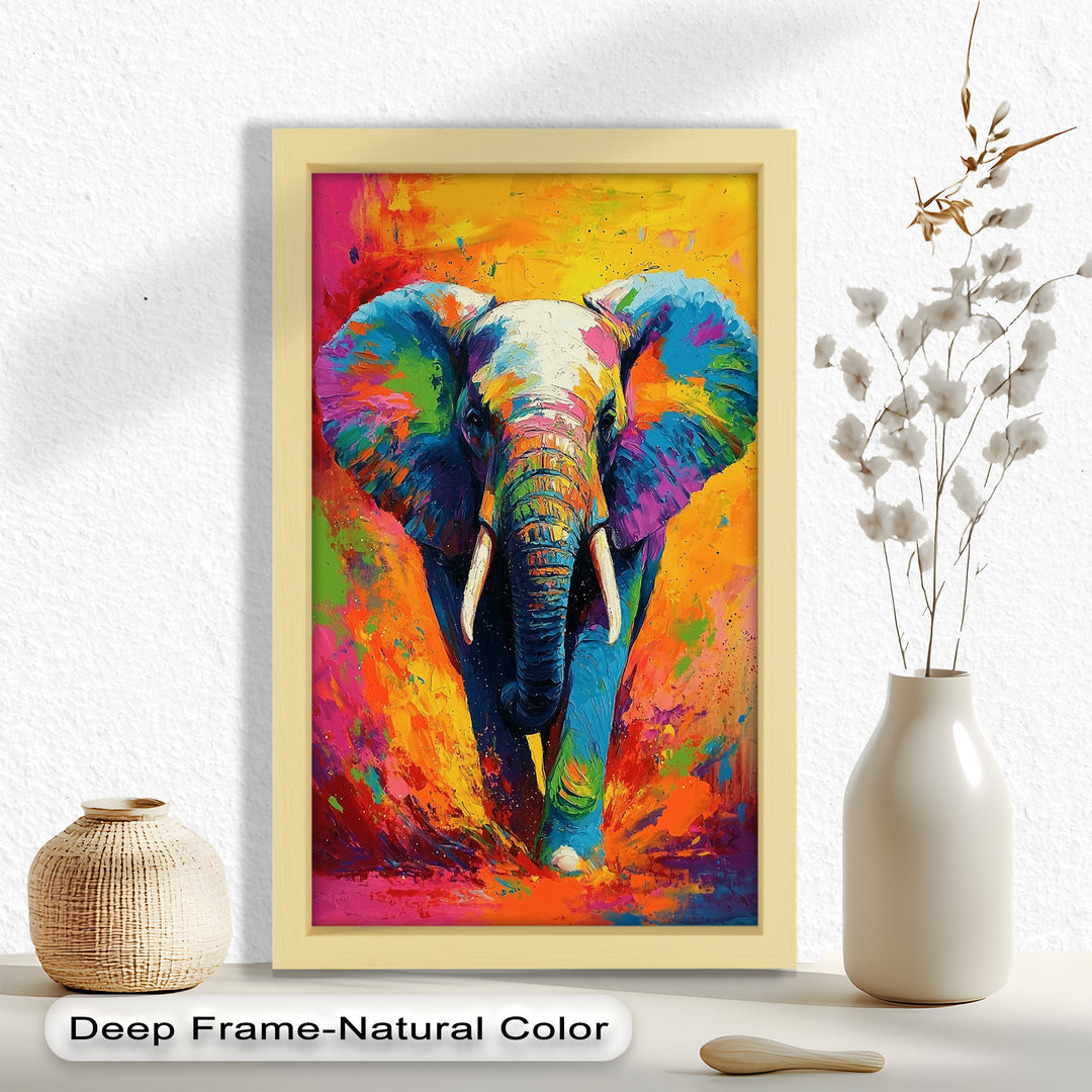 Color Explosion Elephant - Animal Oil Painting