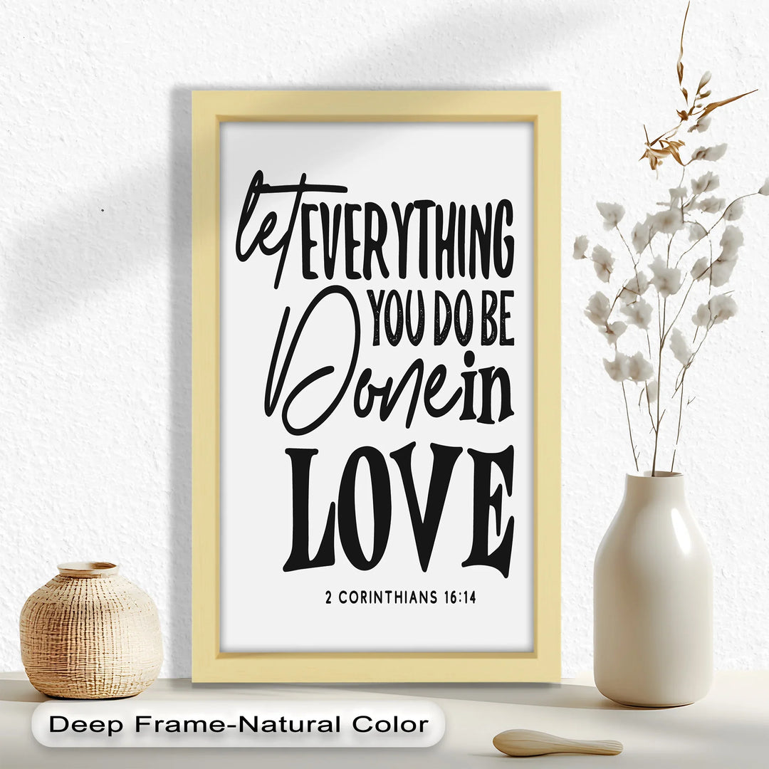 Let Everything Be Done in Love – Scripture Oil Painting - MyPhotoStation