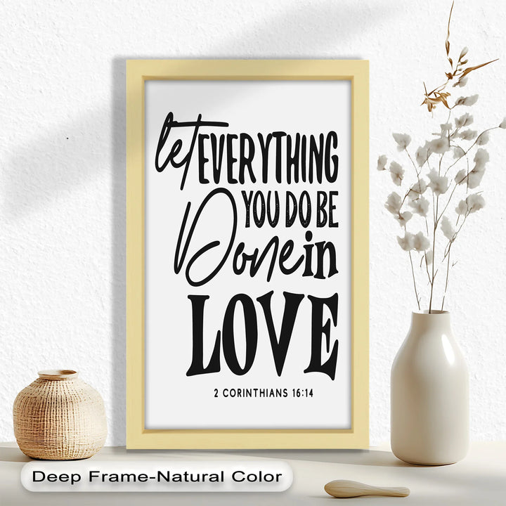 Let Everything Be Done in Love – Scripture Oil Painting - MyPhotoStation