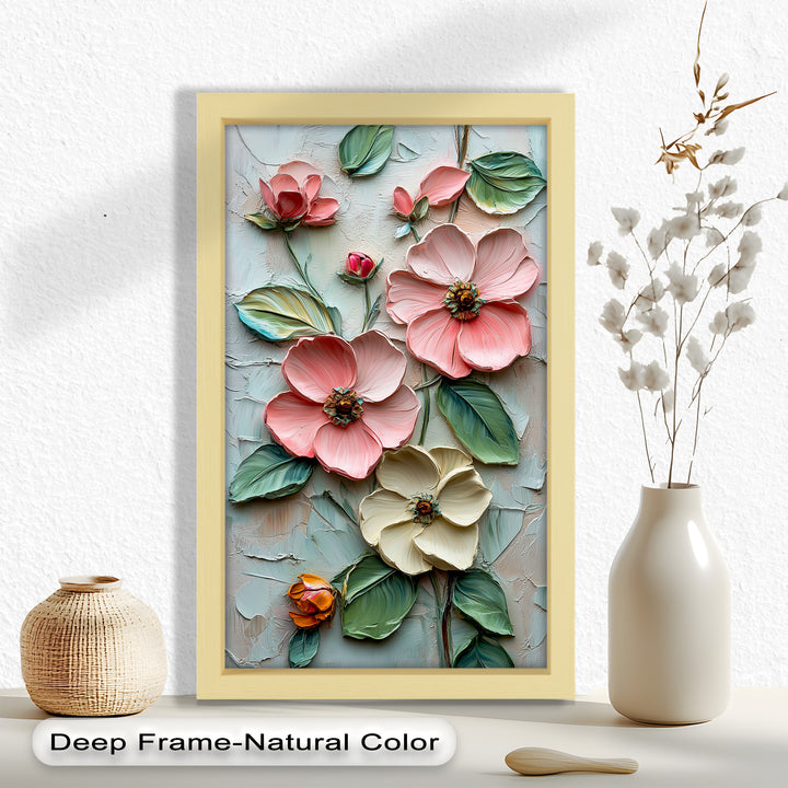 Petal Whispers – Floral Elegance Flower Oil Painting