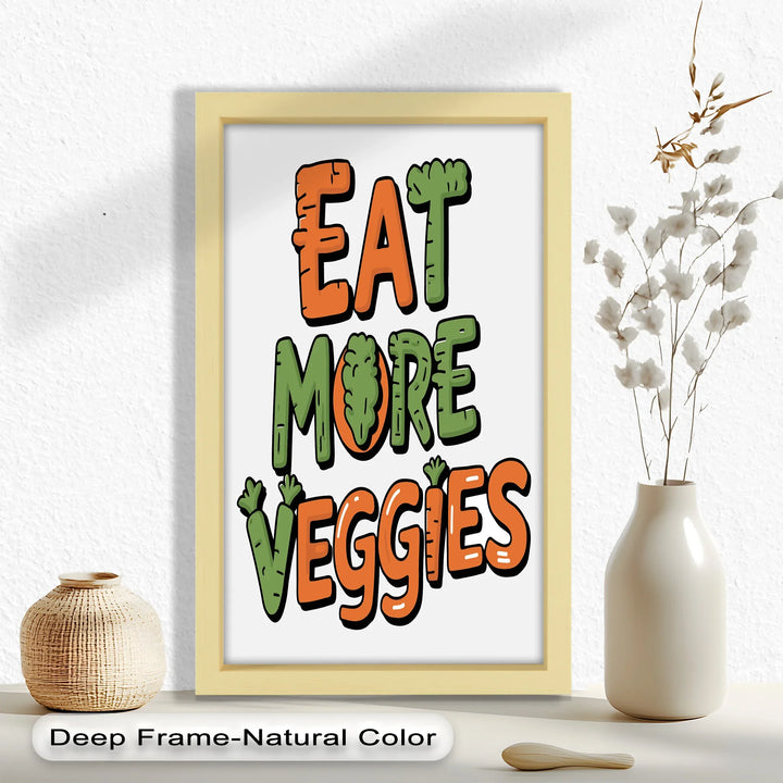 Eat More Veggies – Colorful Letters Oil Painting - MyPhotoStation