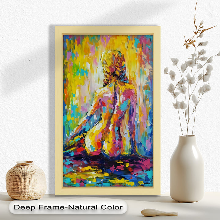 Radiant Reverie – Colorful Nude Impressionist Oil Painting