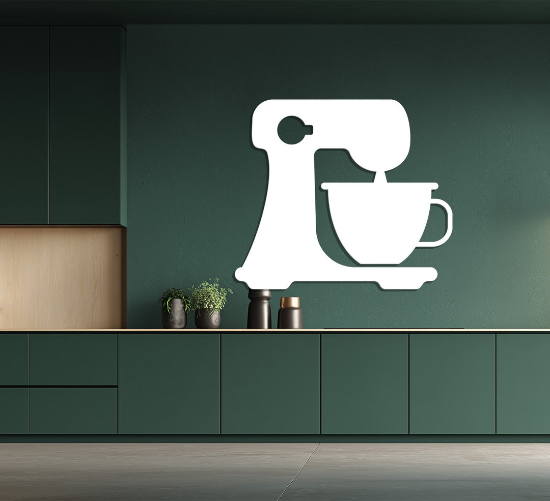 Coffee Maker Silhouette – Modern Kitchen Metal Wall Art