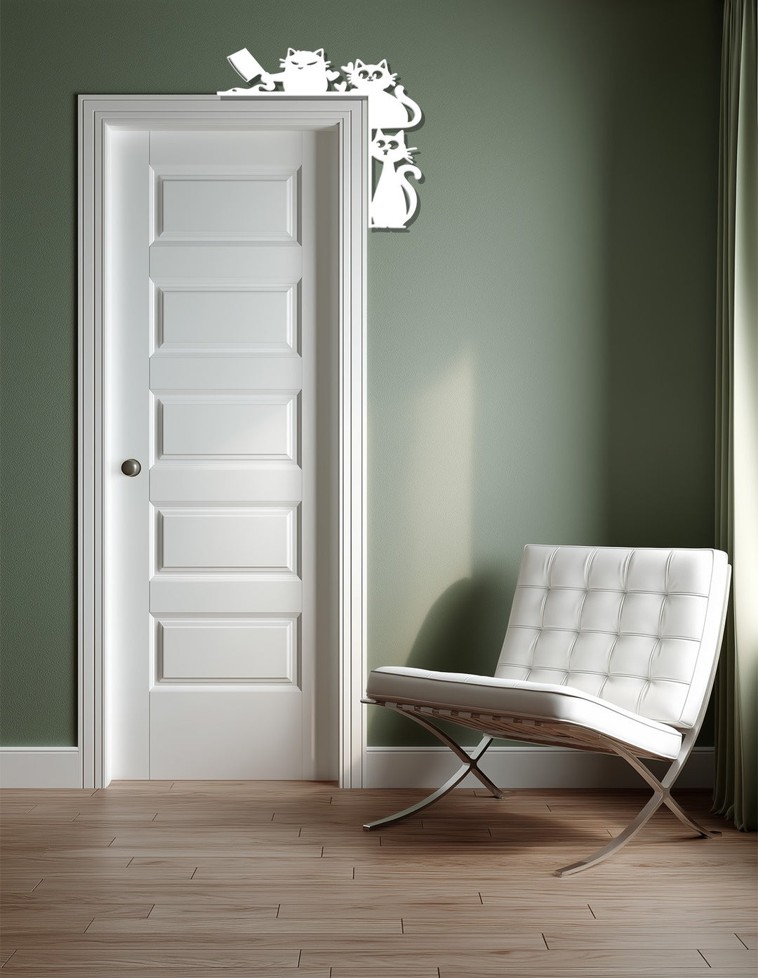 قطط مشاغبة – ديكور معدني مرح للمدفأة على شكل قطة