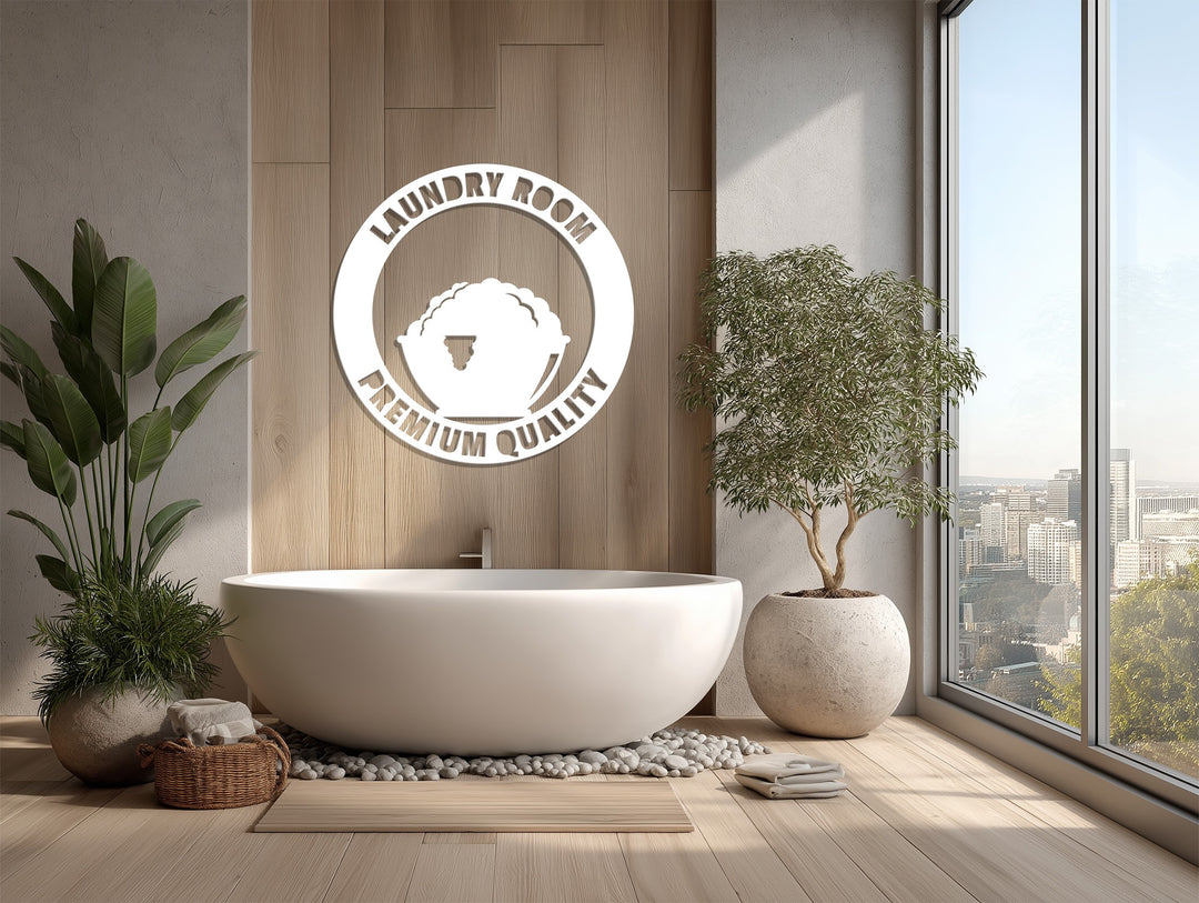 Laundry Room Premium Quality – Modern Metal Wall Art Sign