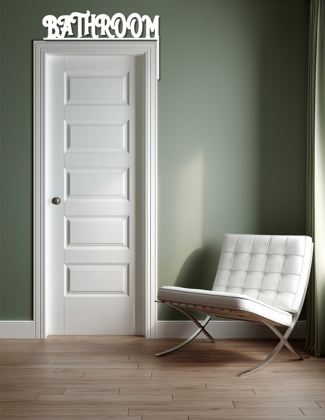 ديكور باب معدني كلاسيكي للحمام