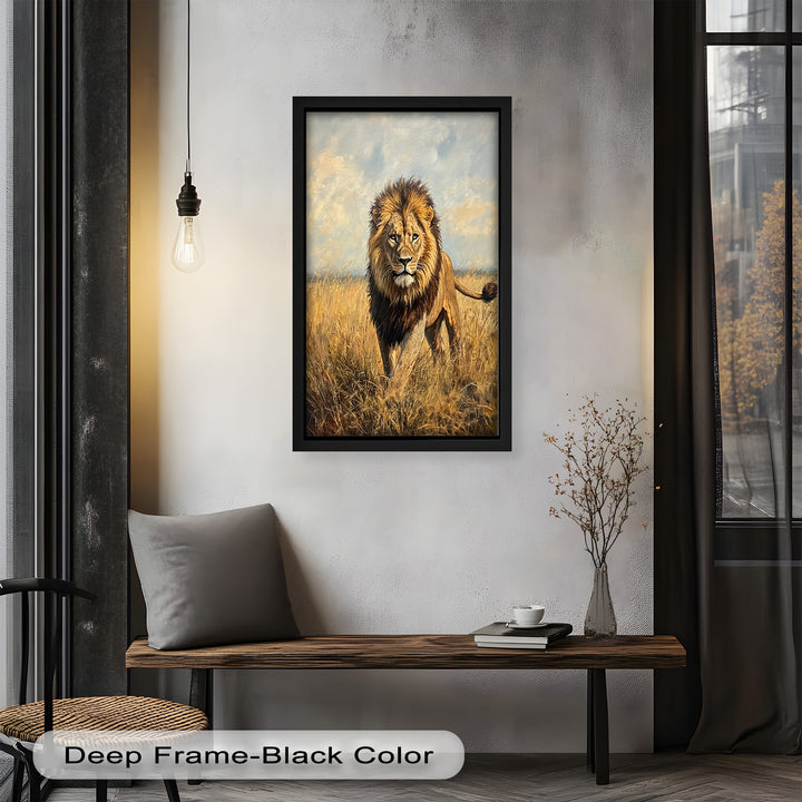 King of the Savannah – Animal Oil Painting