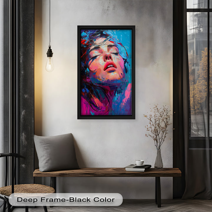 Ecstasy in Color – Vibrant Expressionist Portrait Oil Painting