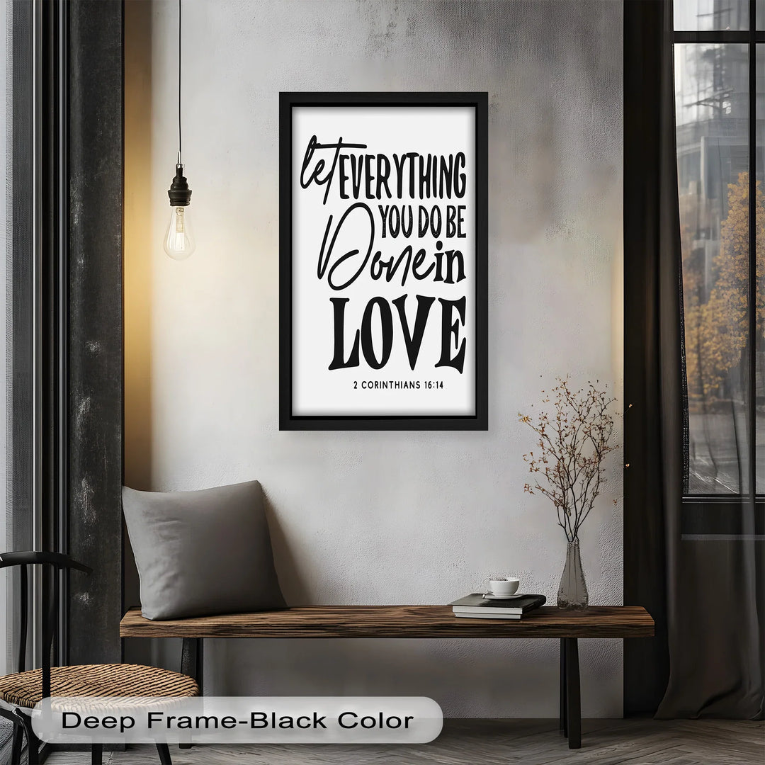 Let Everything Be Done in Love – Scripture Oil Painting - MyPhotoStation