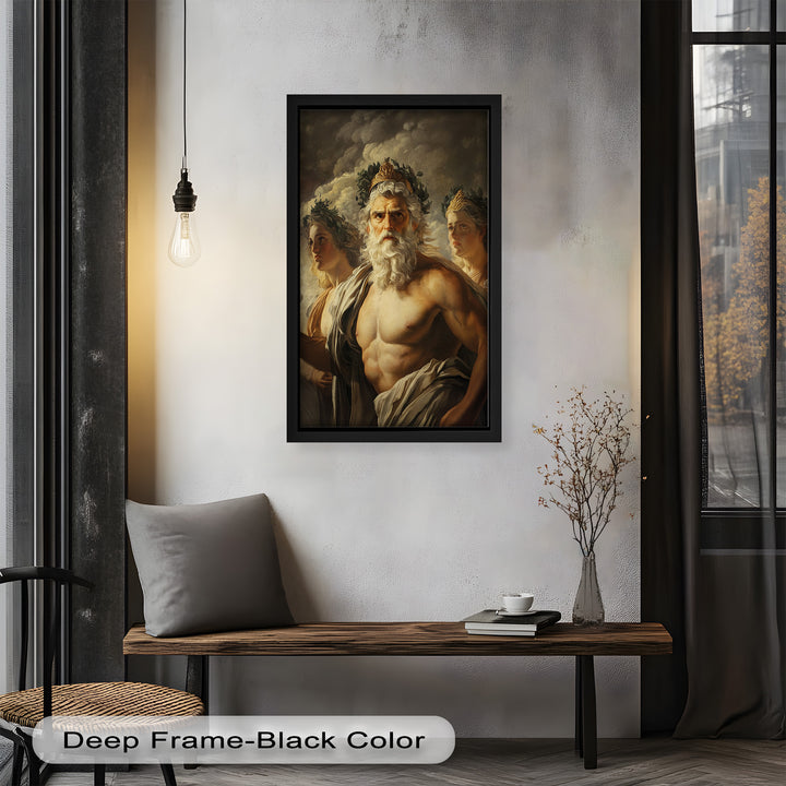 Zeus zwischen den Wolken - Mythologie Ölgemälde