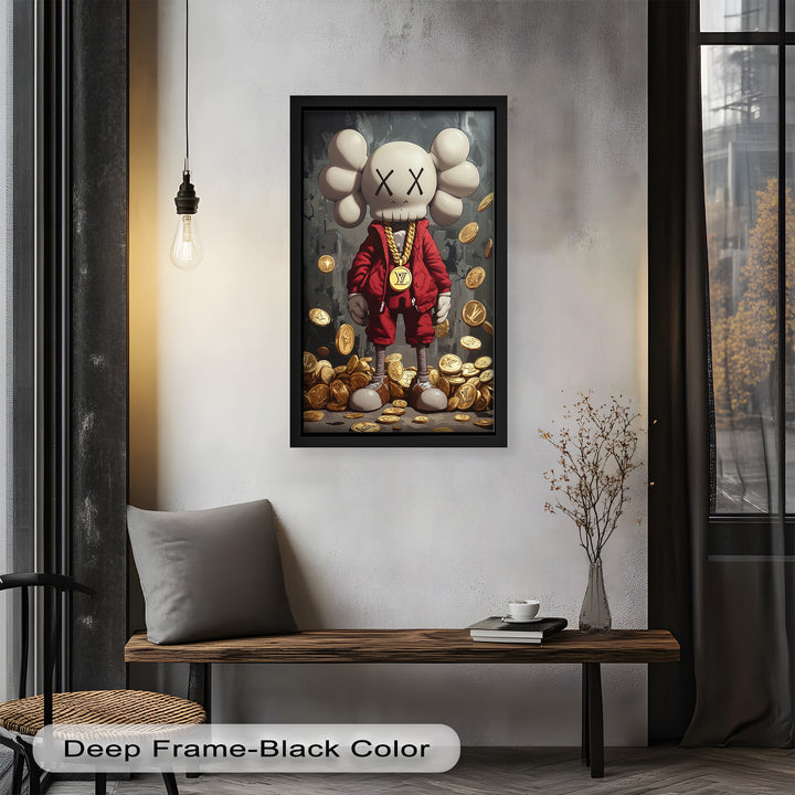 Luxury Drop – KAWS Companion Oil Painting