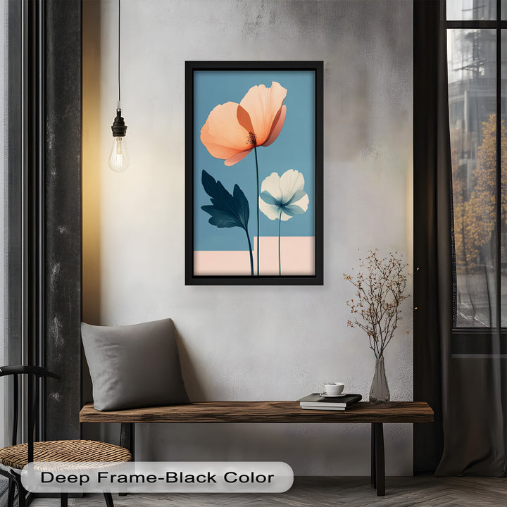 Serene Bloom – Boho Floral Oil Painting