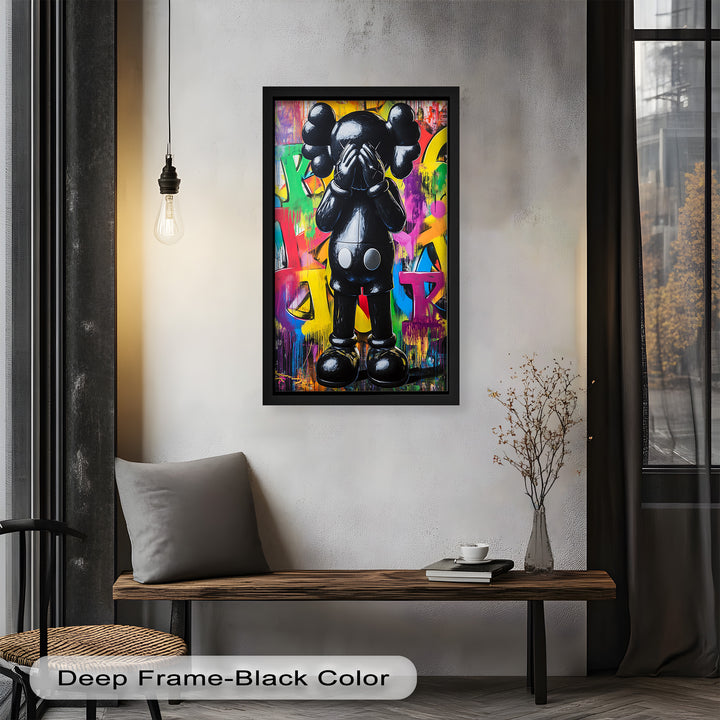 Behind the Hands – KAWS Oil Painting