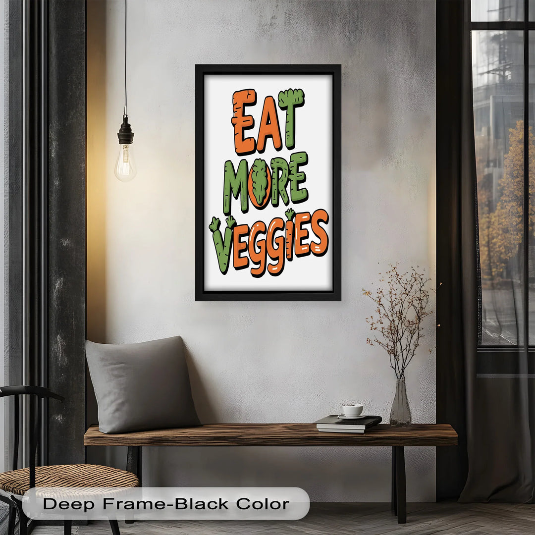 Eat More Veggies – Colorful Letters Oil Painting - MyPhotoStation