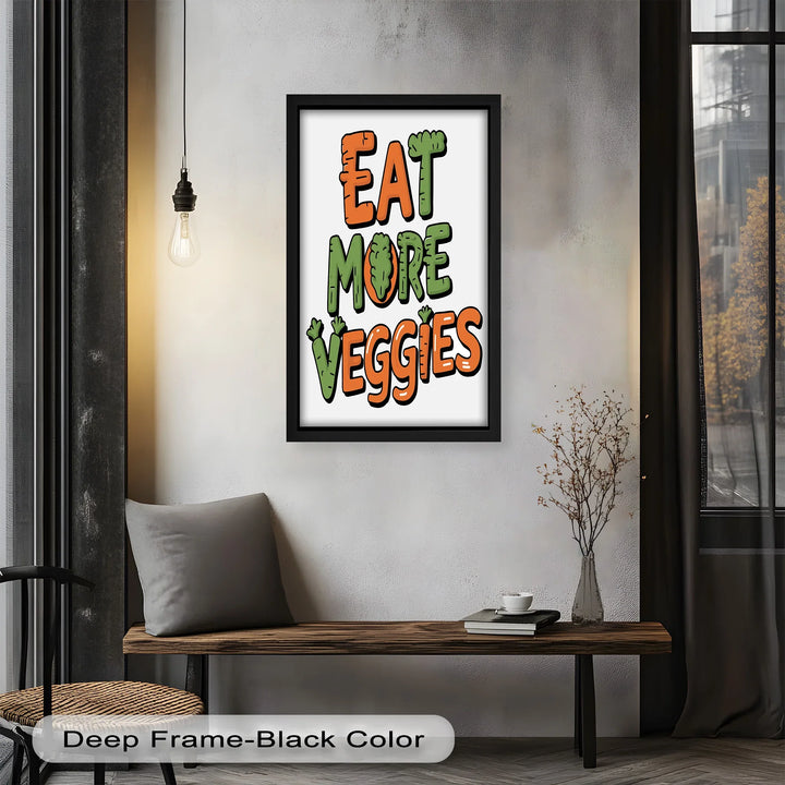 Eat More Veggies – Colorful Letters Oil Painting - MyPhotoStation