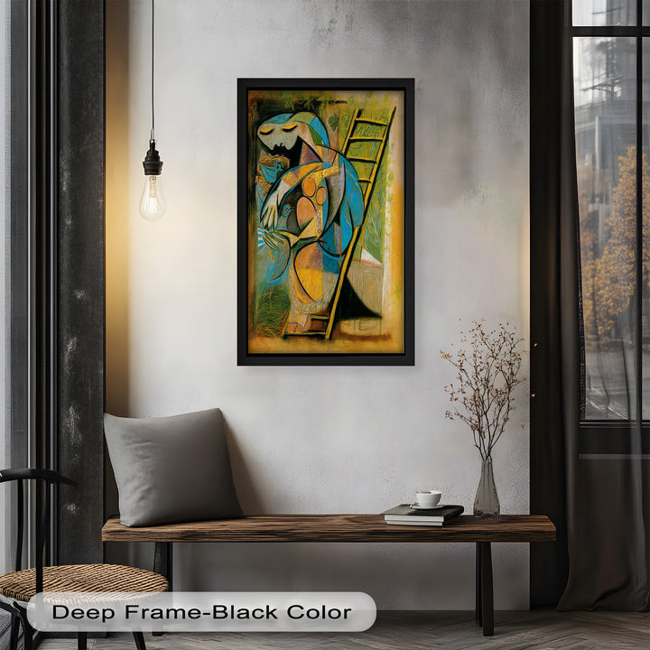 The Nesting Spirit – Cubist Mother and Bird Picasso Oil Painting