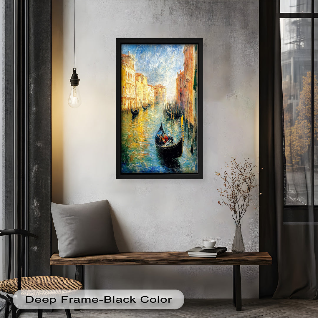 Venice Gondola Scene - Impressionist Oil Painting