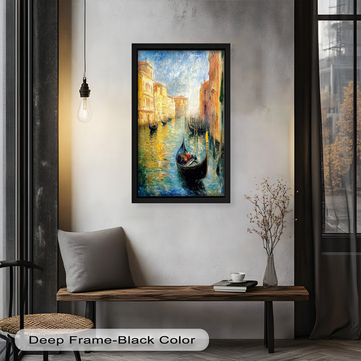 Venice Gondola Scene - Impressionist Oil Painting