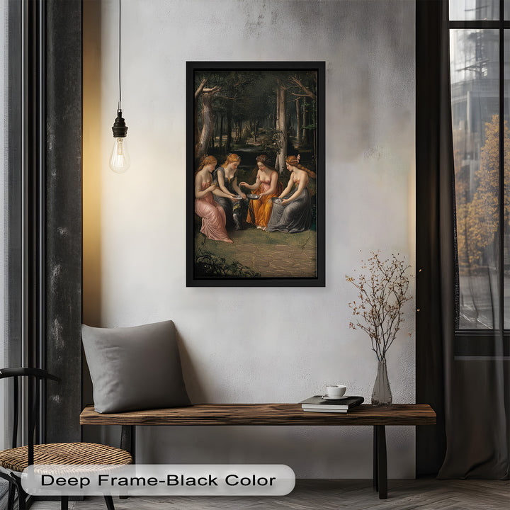 Forest Nymphs at the Spring – Mythical Gathering Oil Painting