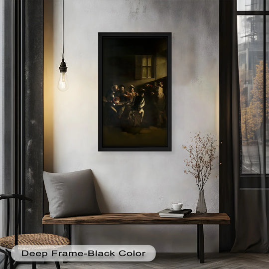 Historic oil painting art piece displays intense color depth and texture, highlighting the dramatic brushstrokes of the Divine Revelation baroque scene.