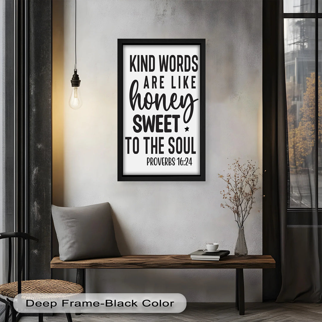 Kind Words Like Honey – Proverbs 16:24 Oil Painting - MyPhotoStation