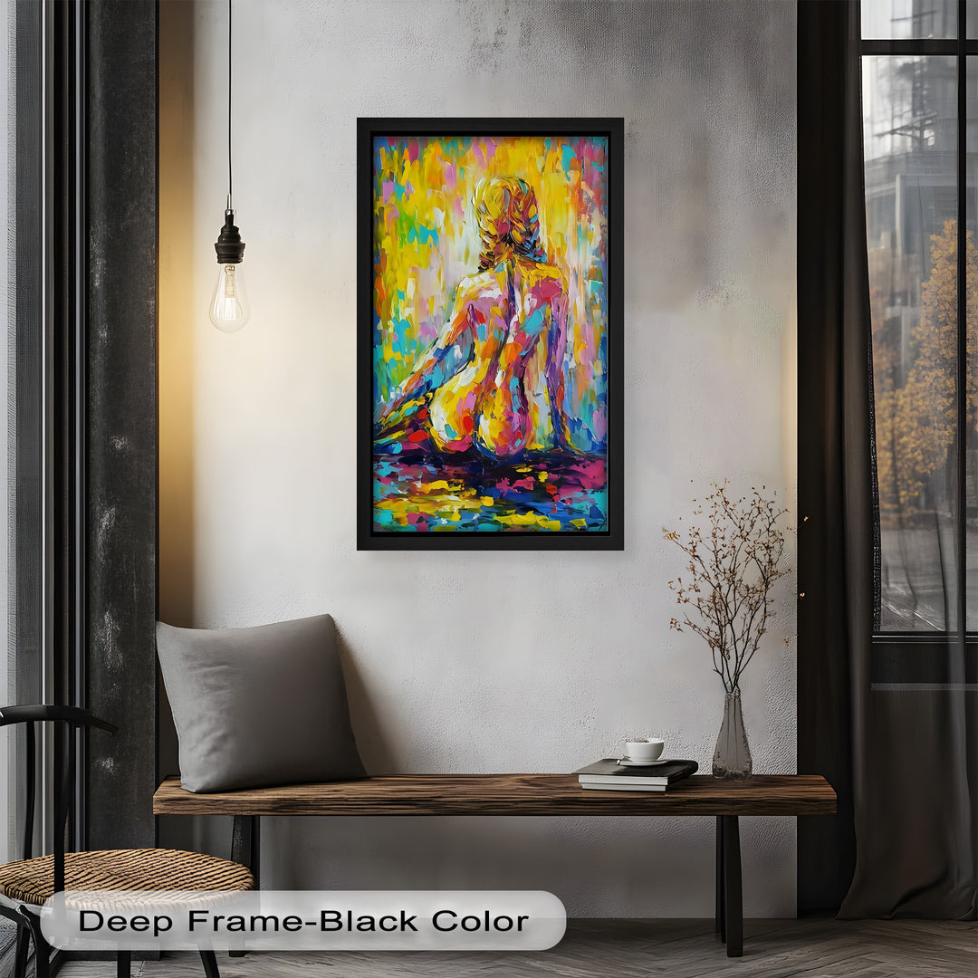 Radiant Reverie – Colorful Nude Impressionist Oil Painting