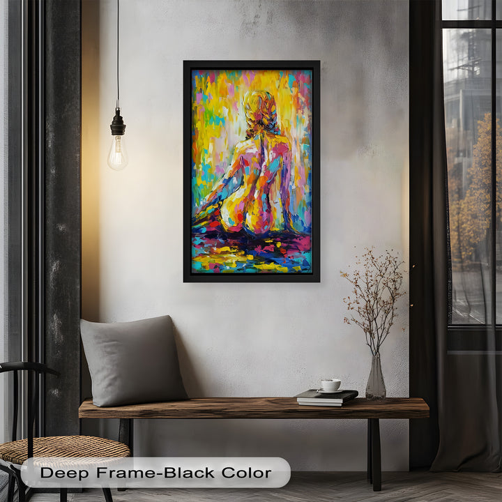 Radiant Reverie – Colorful Nude Impressionist Oil Painting