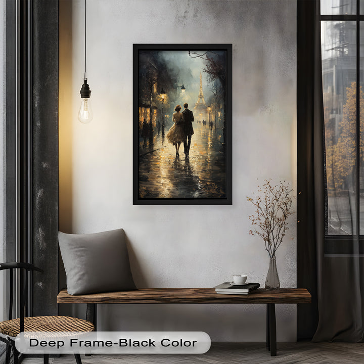 Romantic Couple in Evening Light - Love Oil Painting
